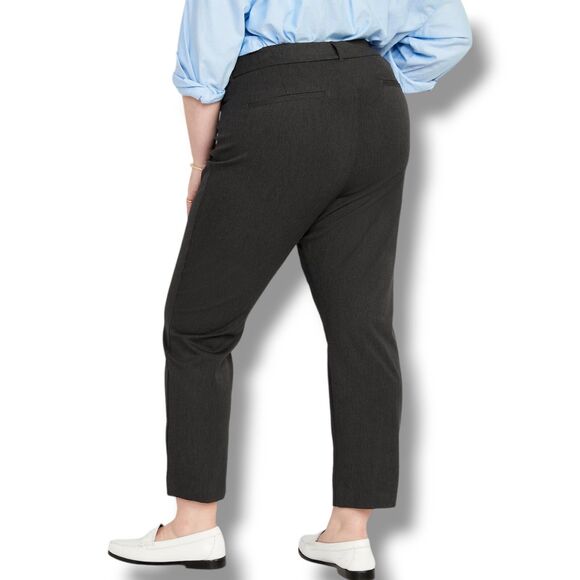 Old Navy Women's Pixie Slim Pockets Pants • Plus Size 18 • Dark Heather Grey - Picture 2 of 10